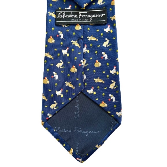 Salvatore Ferragamo Animal Bunny chicken Hedgehog Men’s Neck Tie - Picture 6 of 7